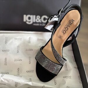 IGI&CO Black and Silver Sandals MADE IN ITALY